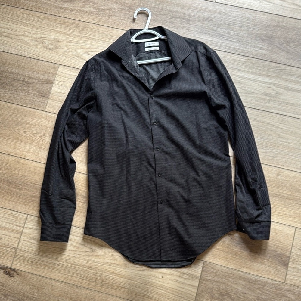 NWOT Calvin Klein Men's Black Dress Shirt
